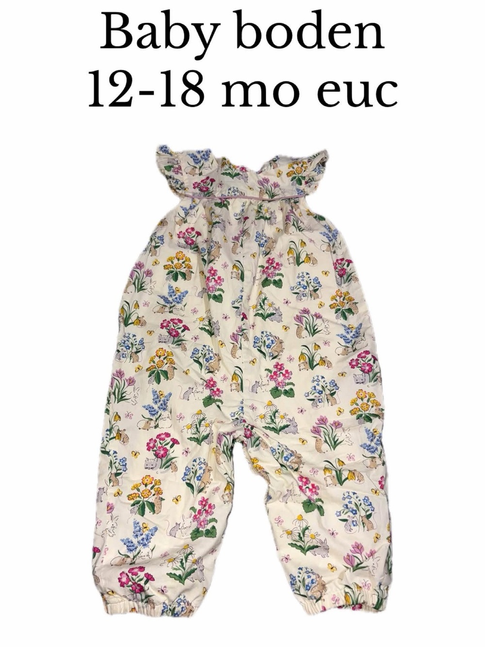 Baby boden 12-18 month floral romper